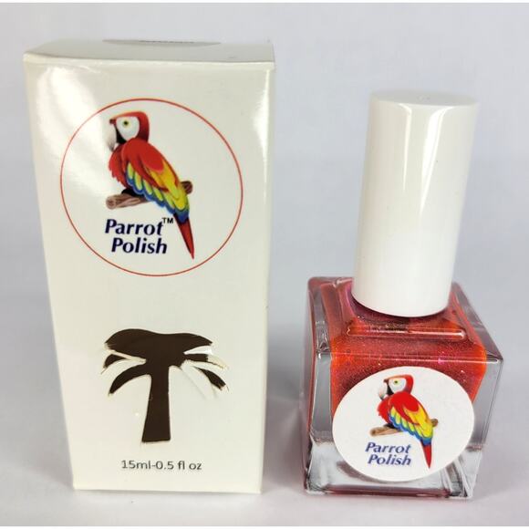 Parrot Polish "Magenta Storm" NEW Pink Red Glitter Shimmer Holo Metallic Lacquer - Picture 1 of 6